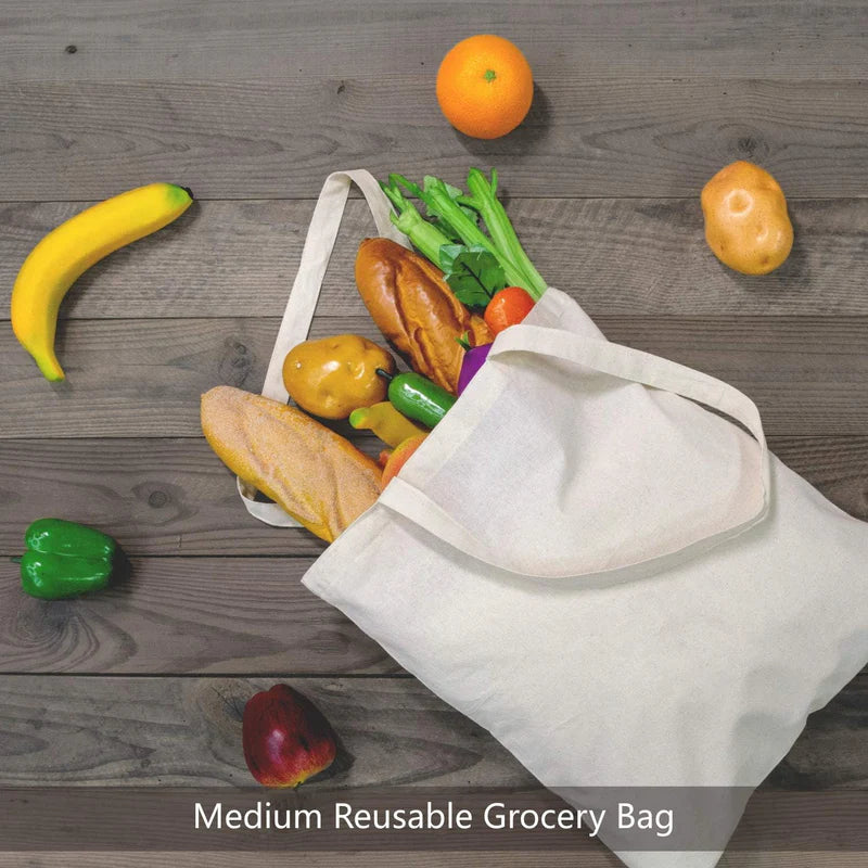 8x10 Inch Cotton Canvas Tote Bag