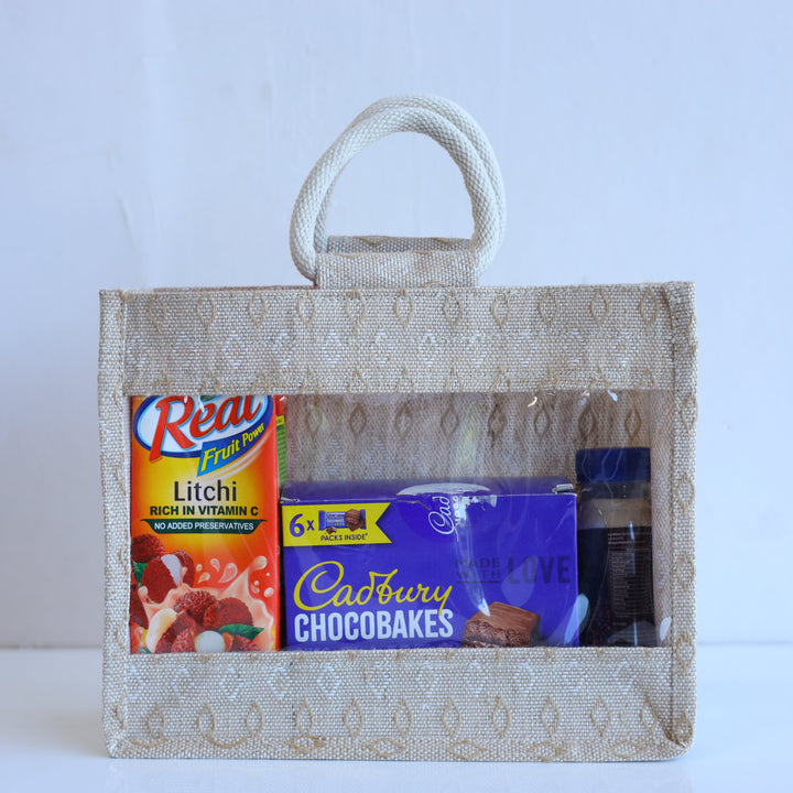 Window Design Shopping Jute Bag