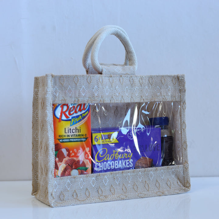 Window Design Shopping Jute Bag