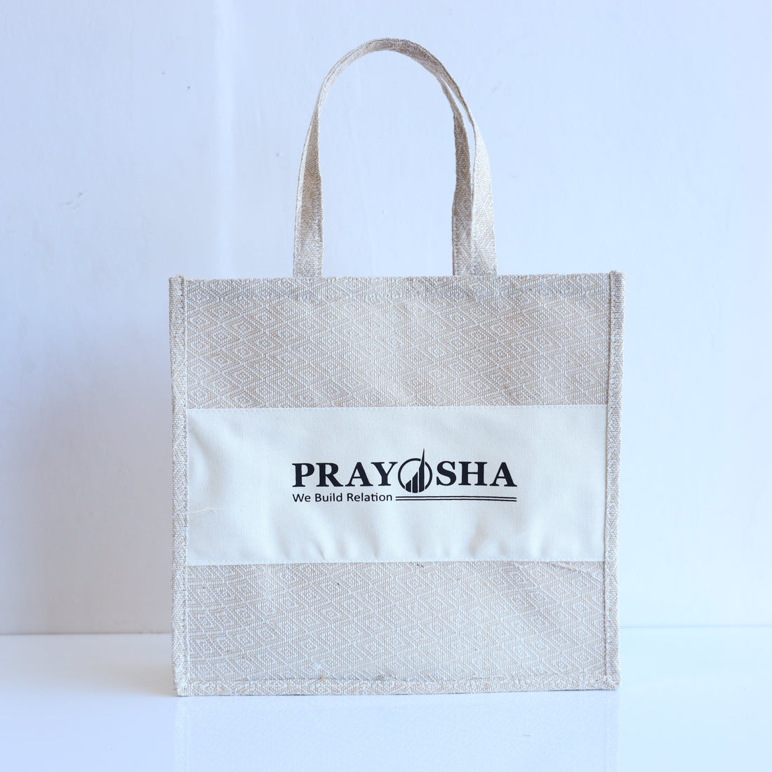 Printed Jute Cotton Bag