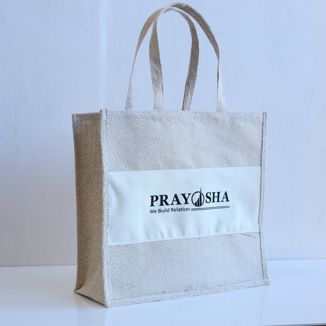 Printed Jute Cotton Bag