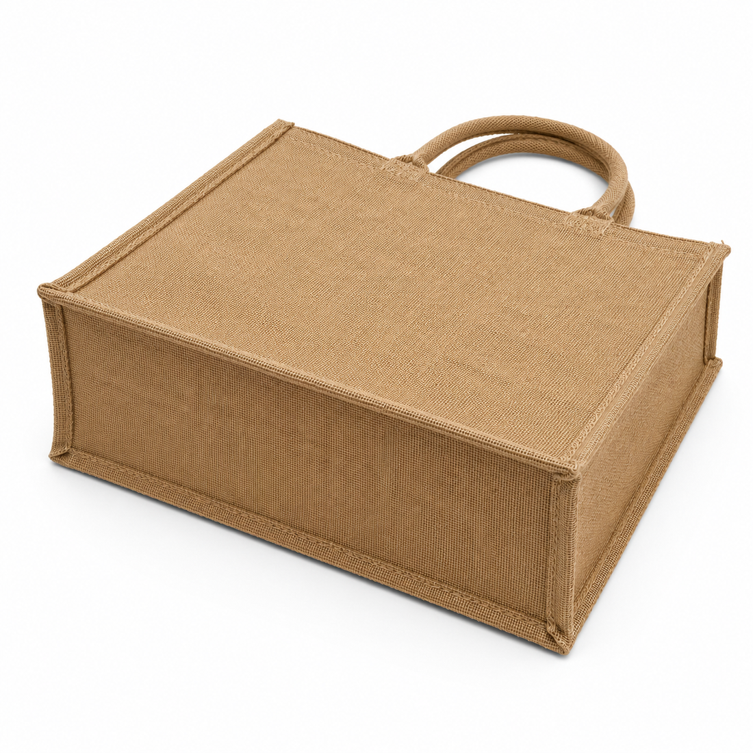 12×12×7.5 Natural Jute Tote Bag | 350 GSM