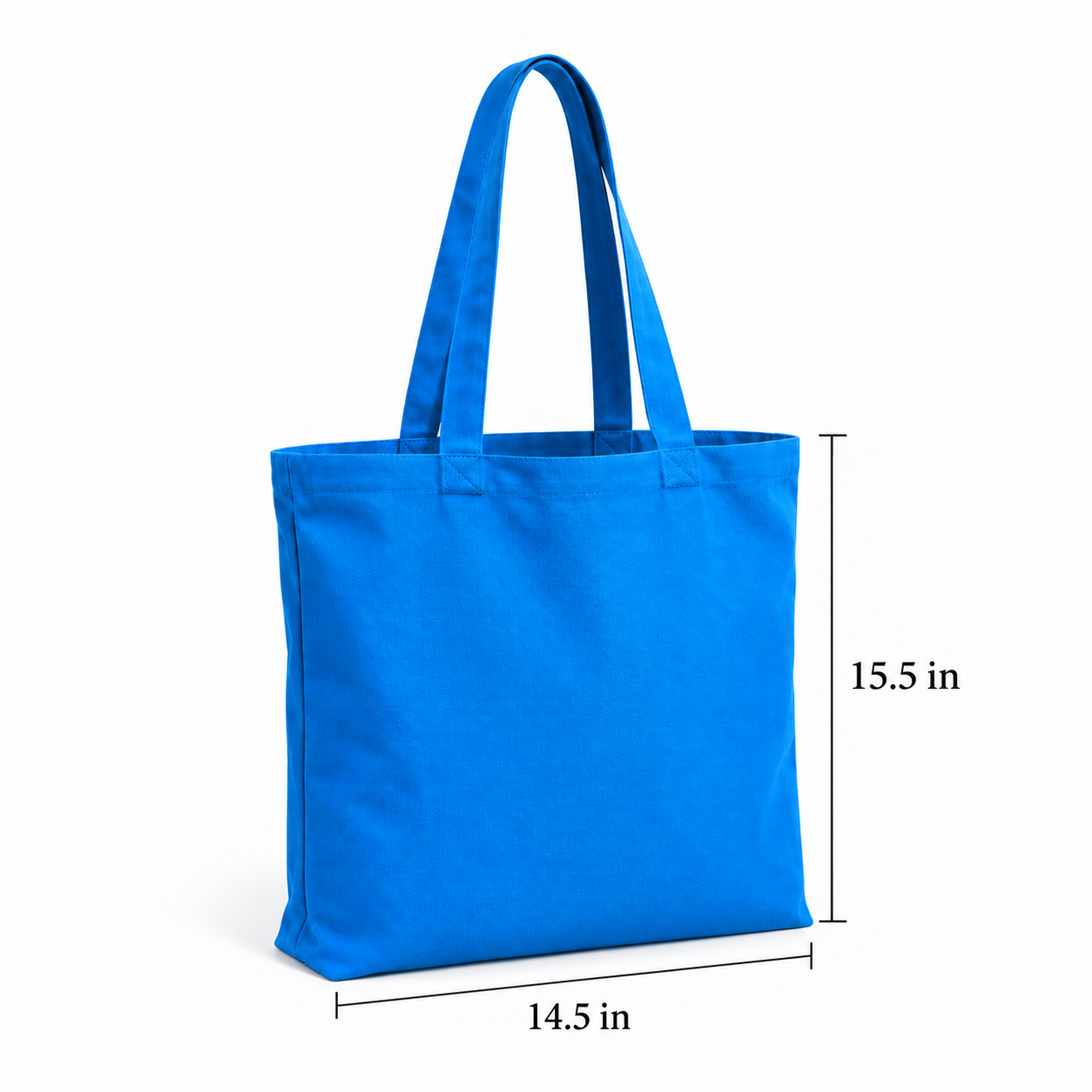 Plain 14.5x15.5 Sky Blue Cotton Canvas Tote Bag | 350 GSM
