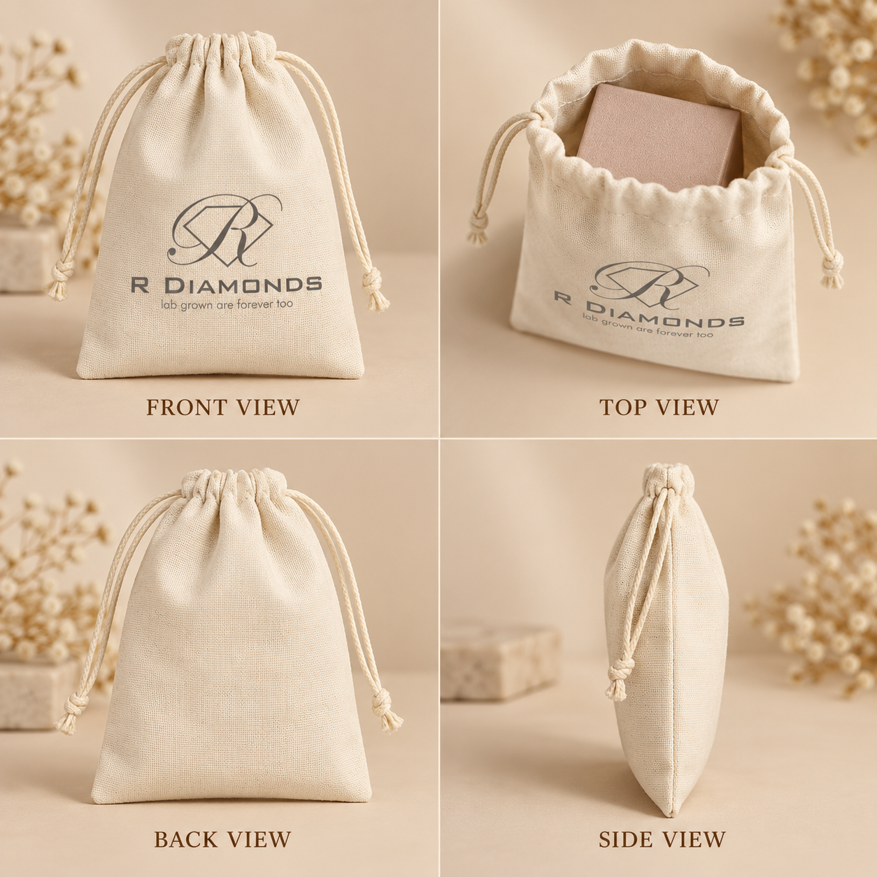 5x7 Inch Cotton Drawstring Bag | 220GSM