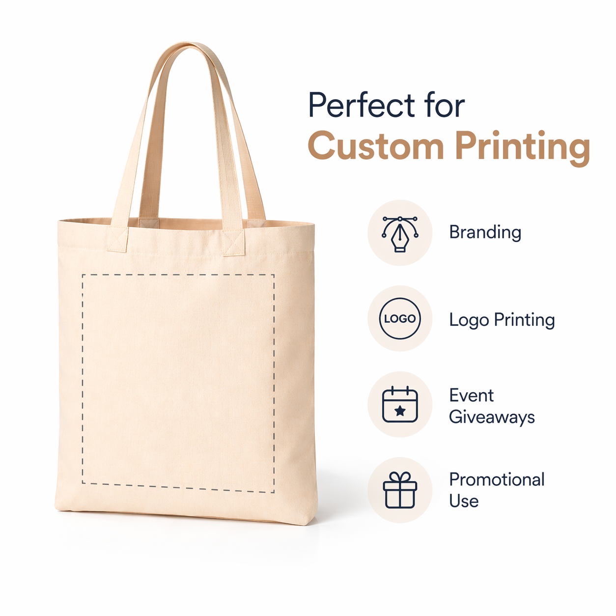 10x12 Inch Cotton Tote Bag | 150 GSM