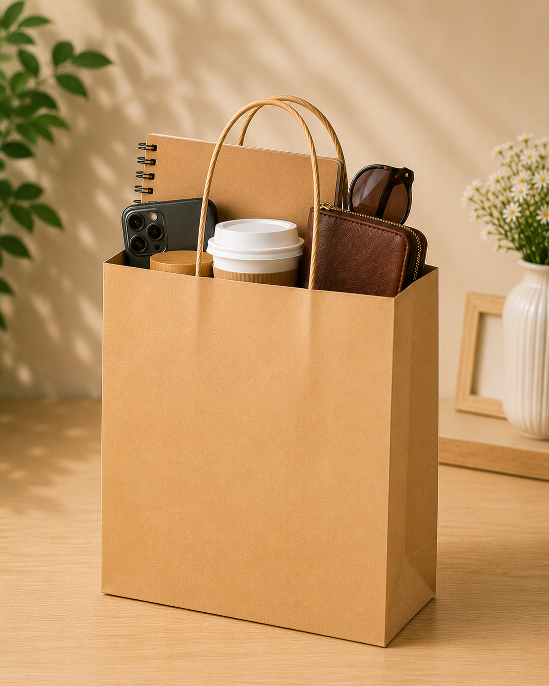 10x14x5 Kraft Paper Bag | 110 GSM