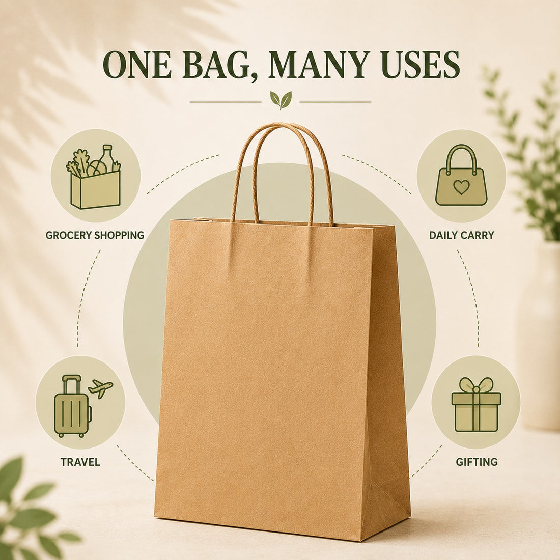 10x14x5 Kraft Paper Bag | 110 GSM