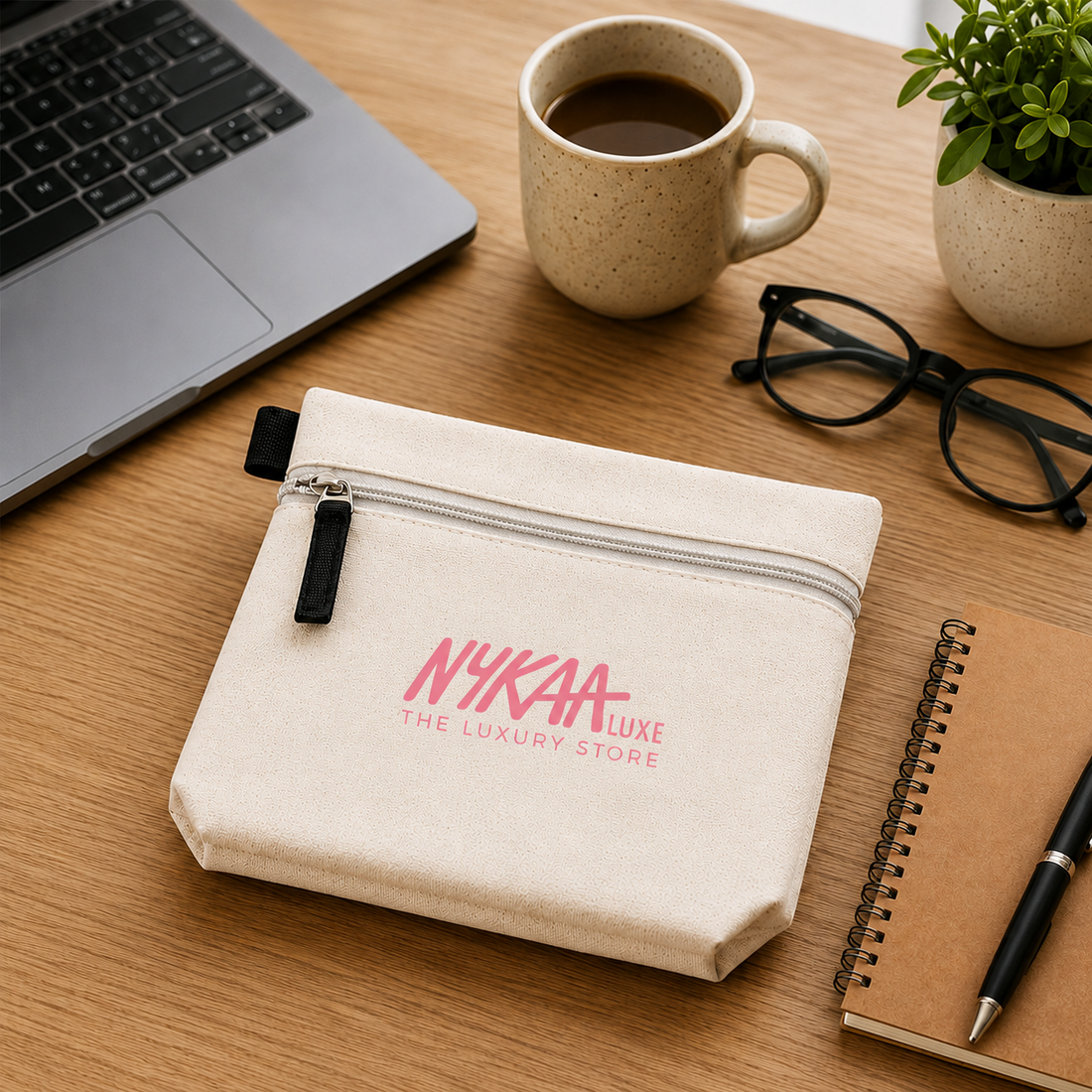 Custom 10×7.5×2.5 Utility Cotton Zipper Pouch