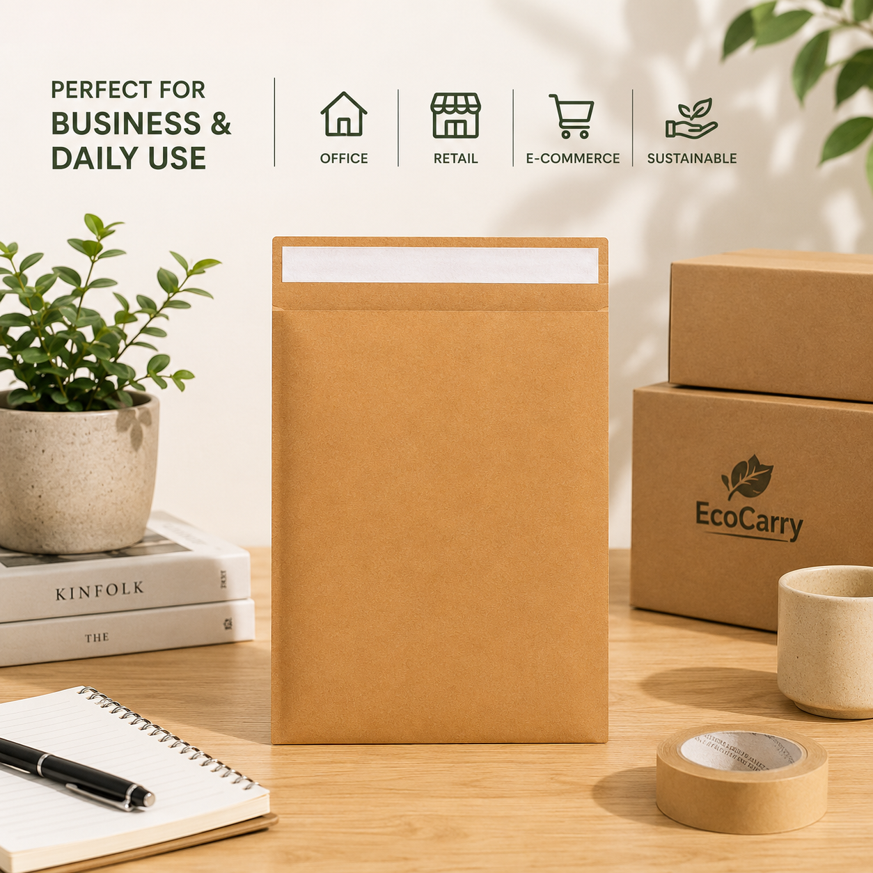 11x13 Kraft Paper Mailer Bag | 110 GSM