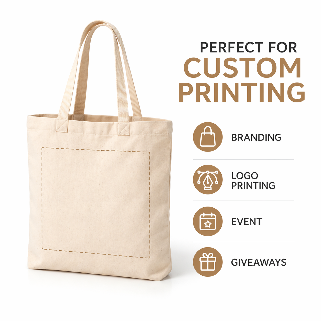 12x14 Inch Cotton Tote Bag | 150 GSM