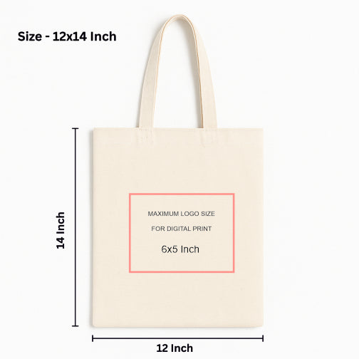 Custom 12x14 Inch Cotton Tote Bag | 220 GSM