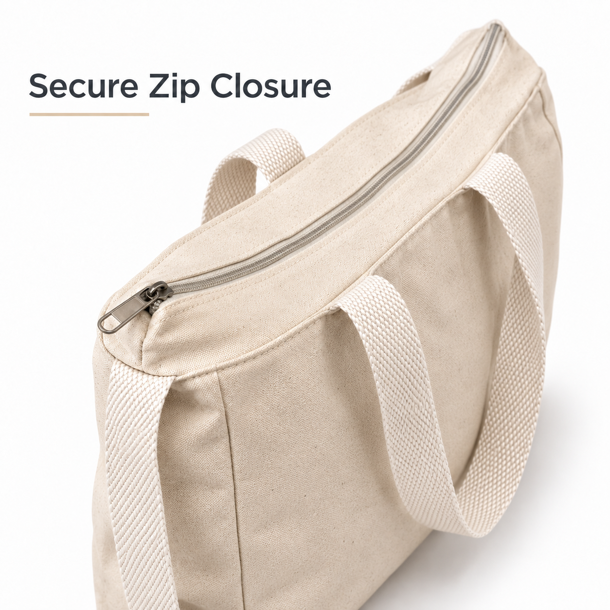 14×12×4 Canvas Sling Bag with Zip | 330 GSM