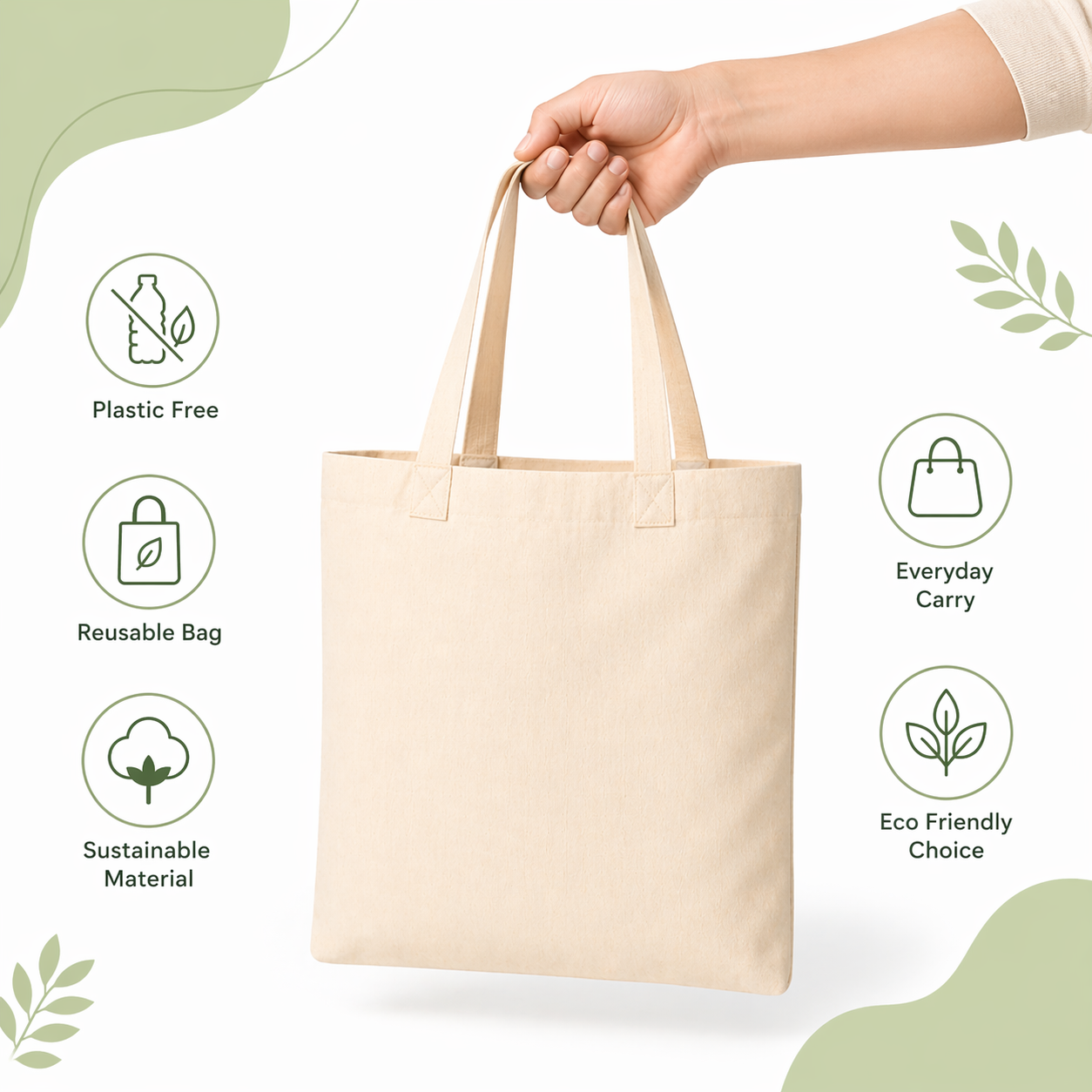 14x16 Inch Cotton Tote Bag | 150 GSM