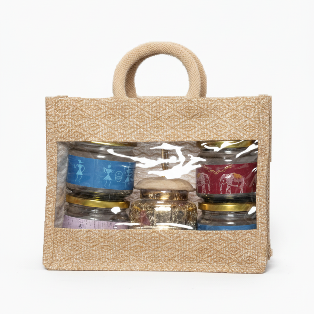 10x8 Inch Transparent Window Jute Bags