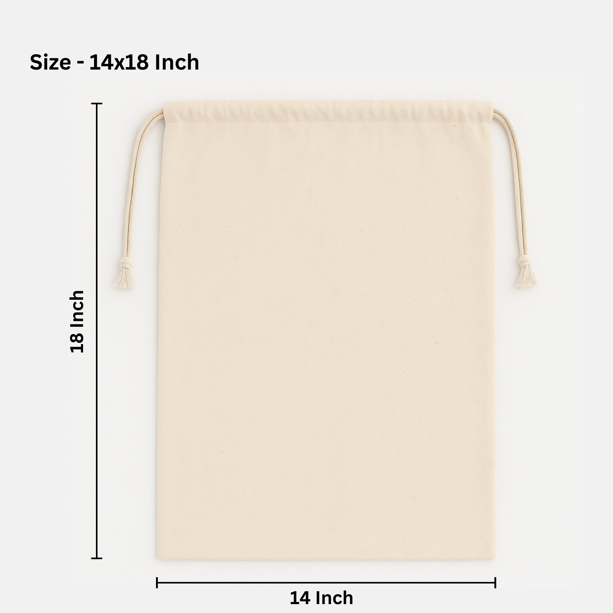 14x18 Inch Cotton Drawstring Pouch Bag