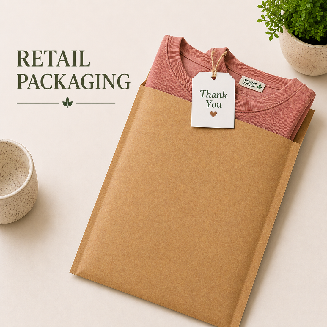 15x17 Kraft Paper Mailer Bag | 120 GSM
