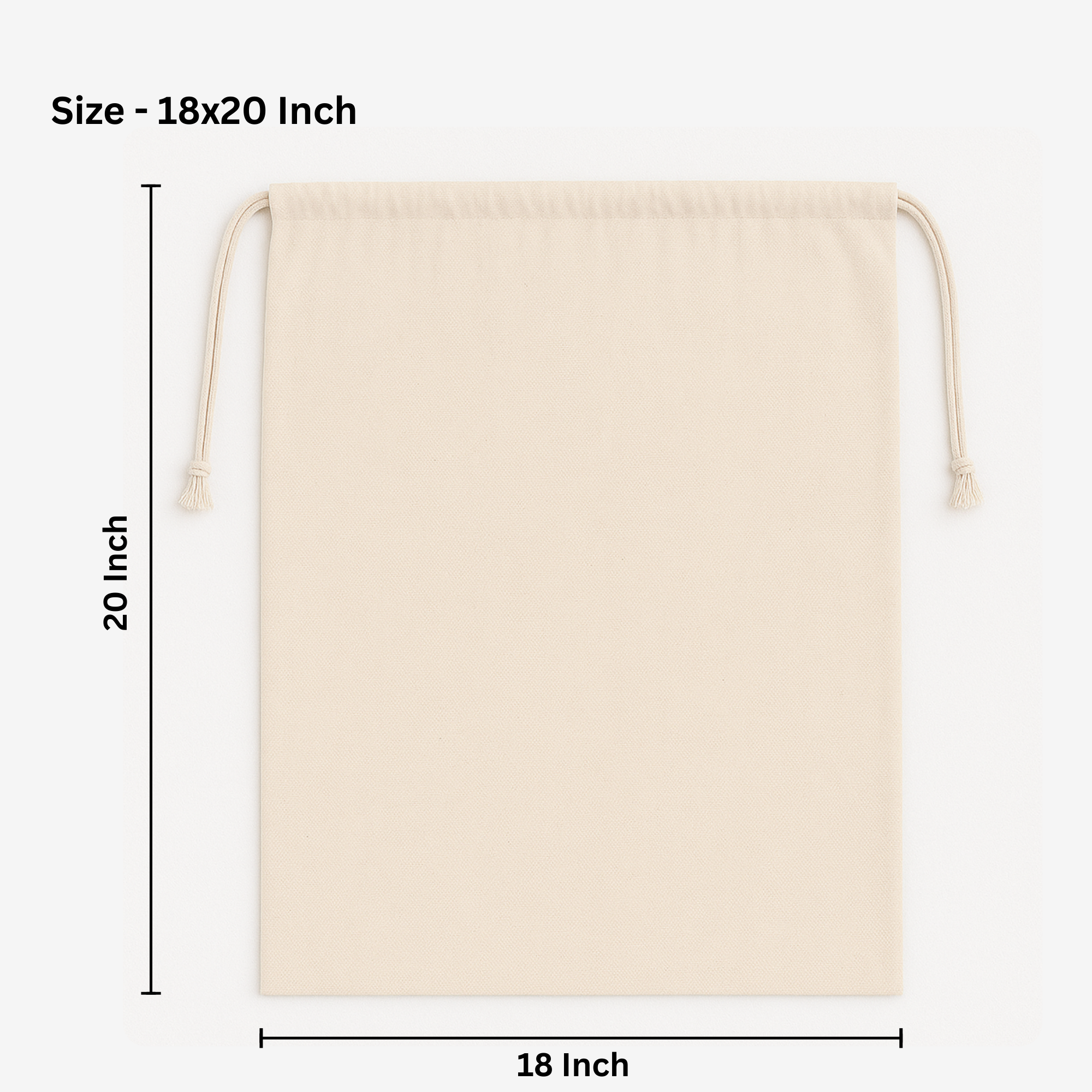 18x20 Inch Cotton Drawstring Pouch Bag