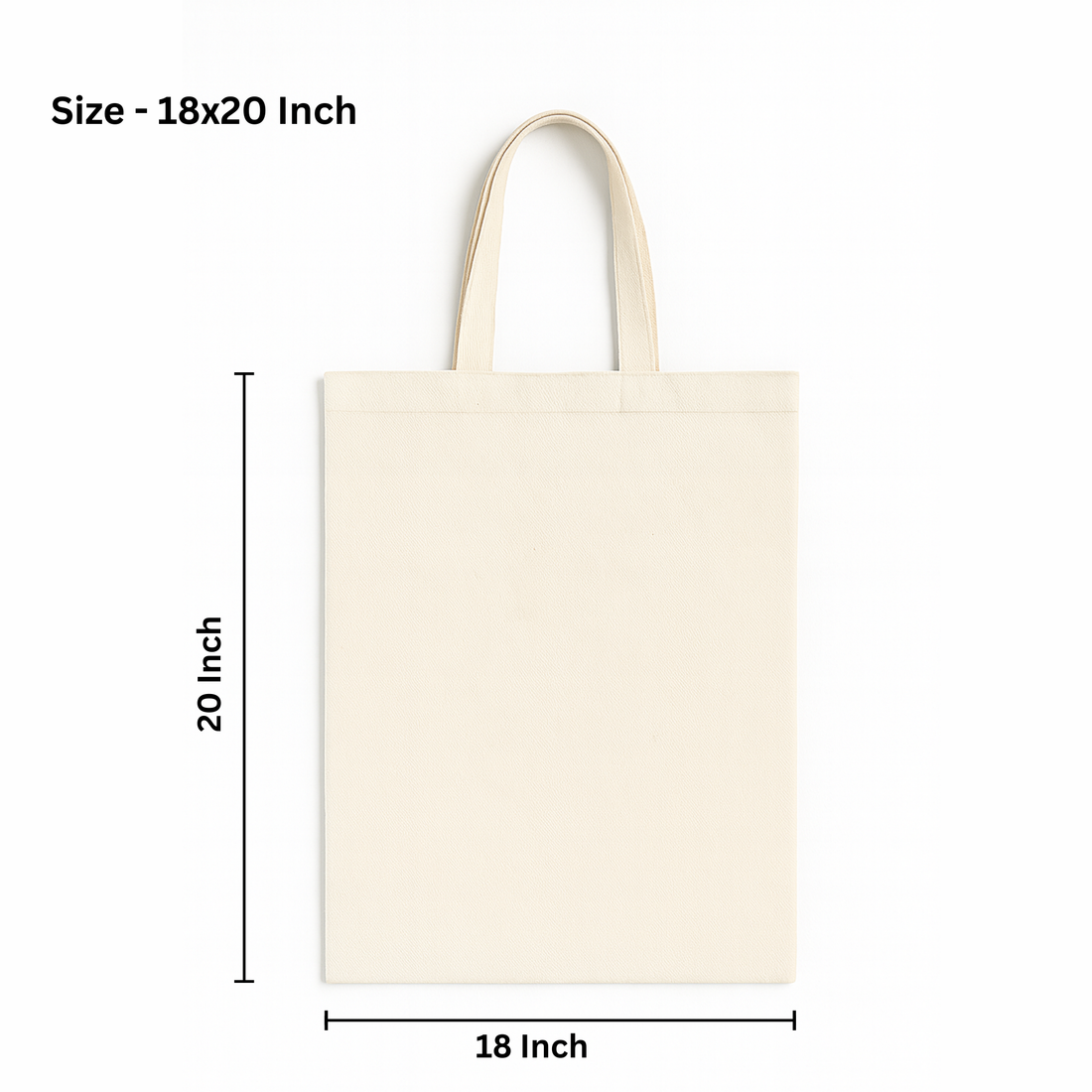 18x20 Inch Cotton Canvas Tote Bag