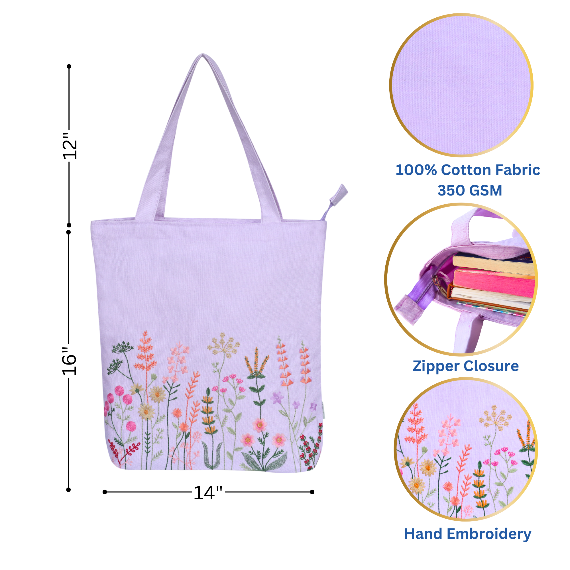 Purple Lavender Fields Tote Bag