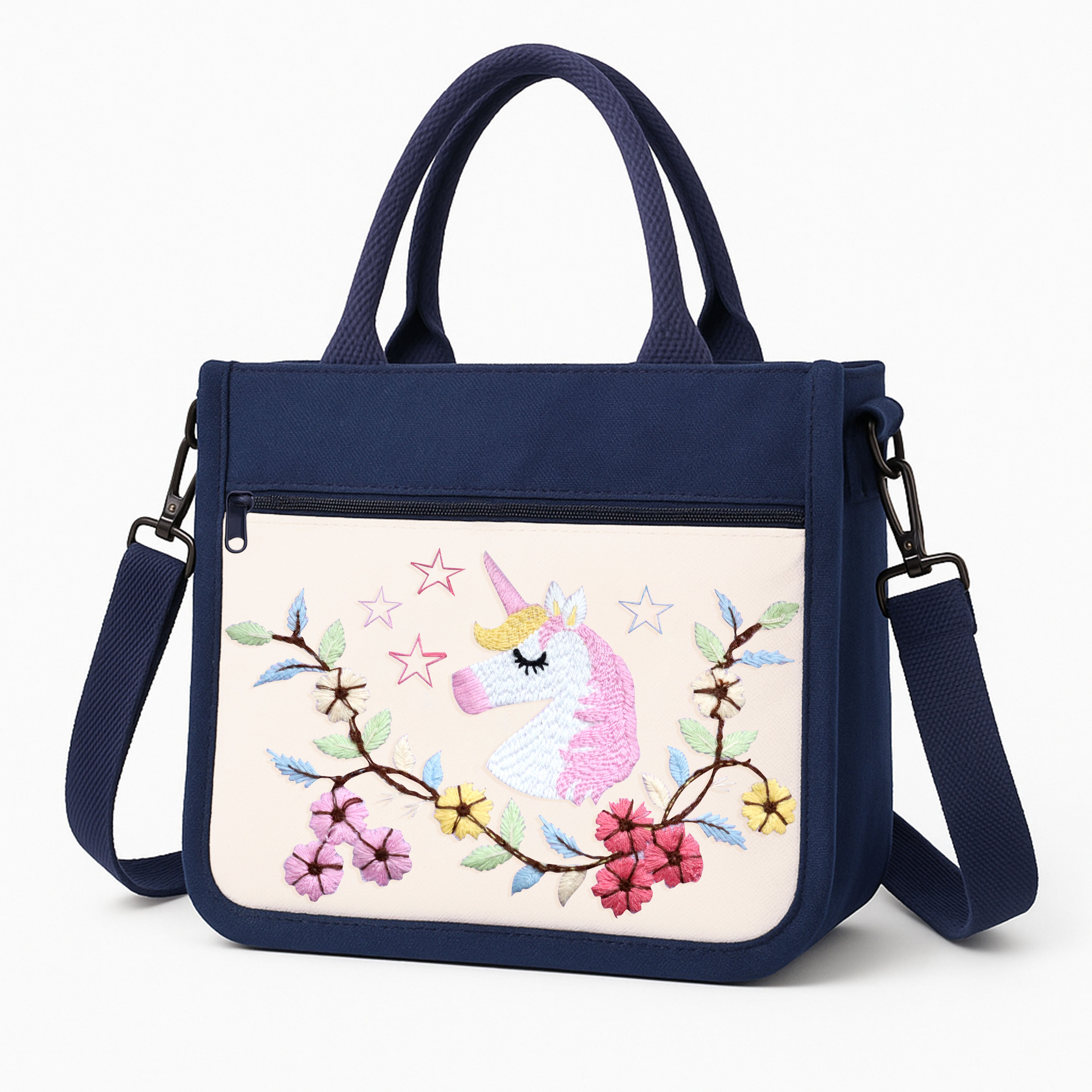 Beige Unicorn Mini Hand Bag