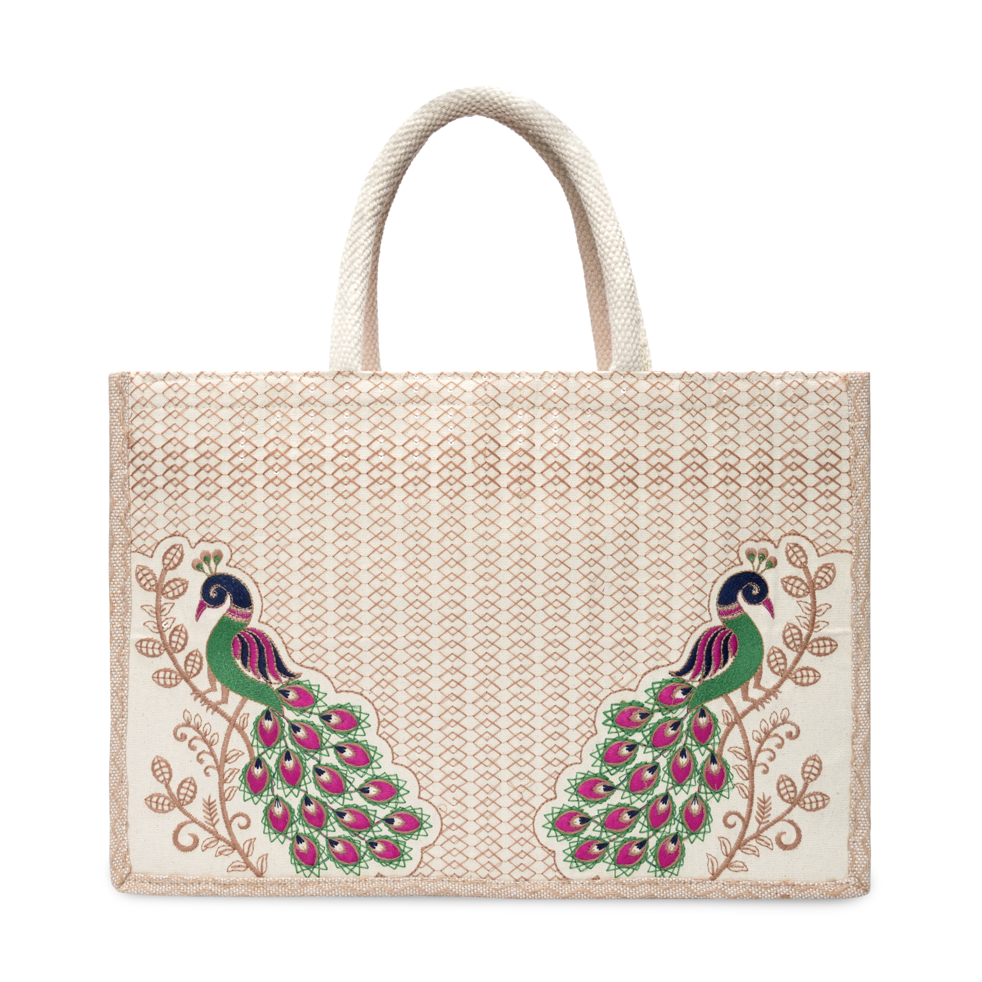 Twin Peacock Hamper Bag