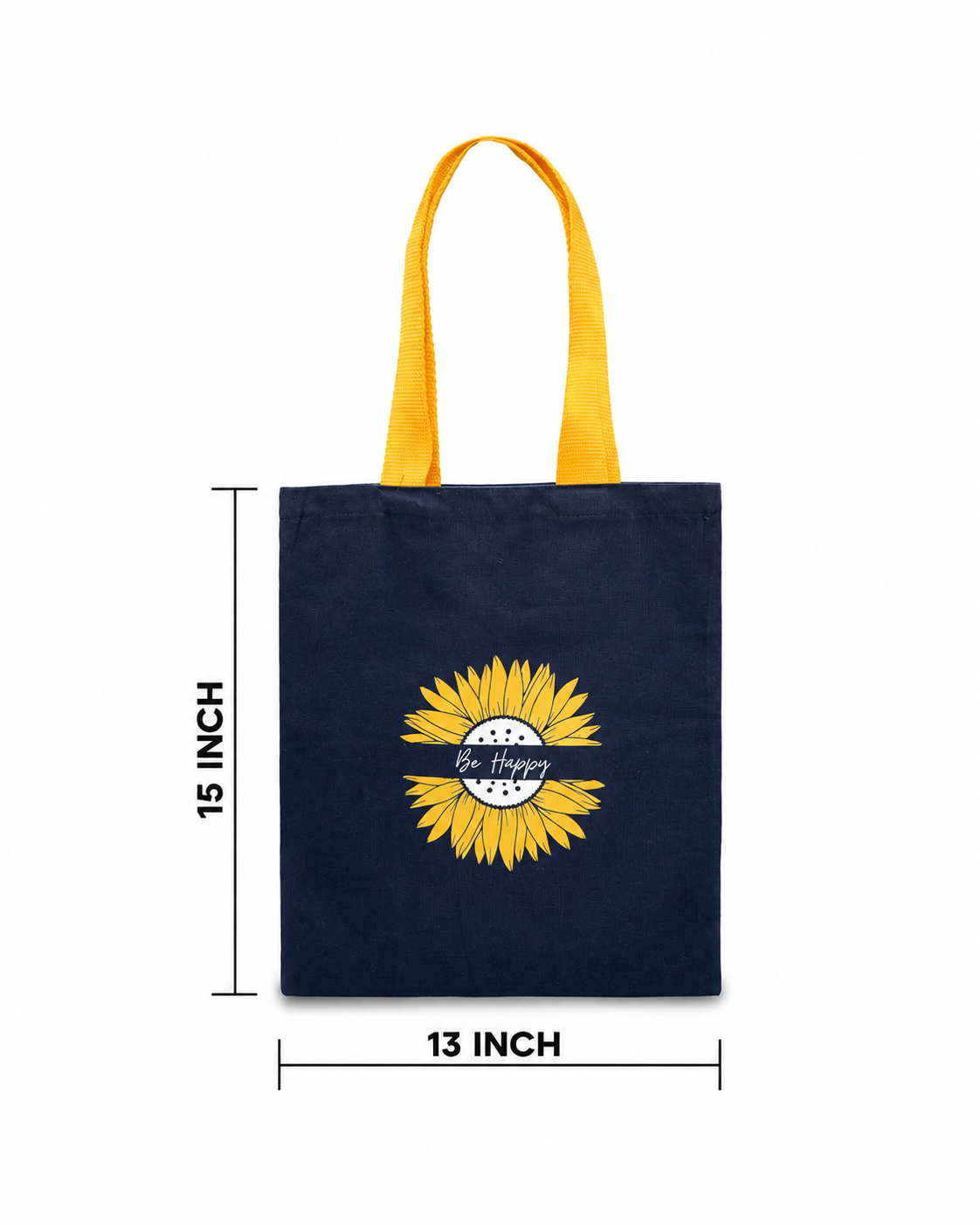 Be Happy Sunflower Tote Bag