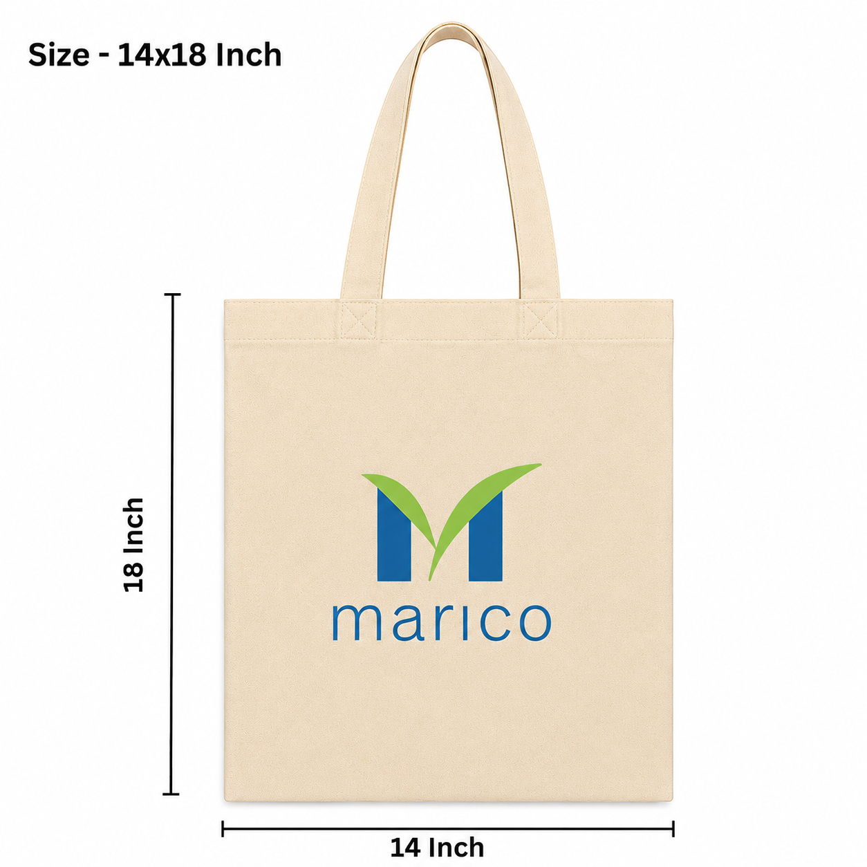 Custom 14x18 Inch Cotton Tote Bag | 220 GSM