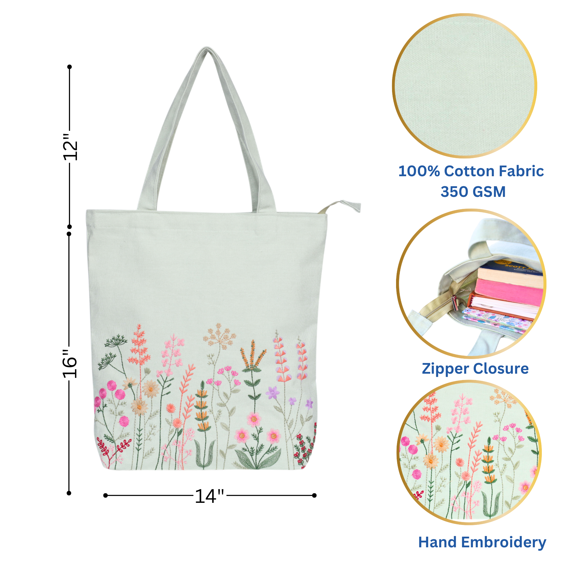 Green Lavender Fields Tote Bag