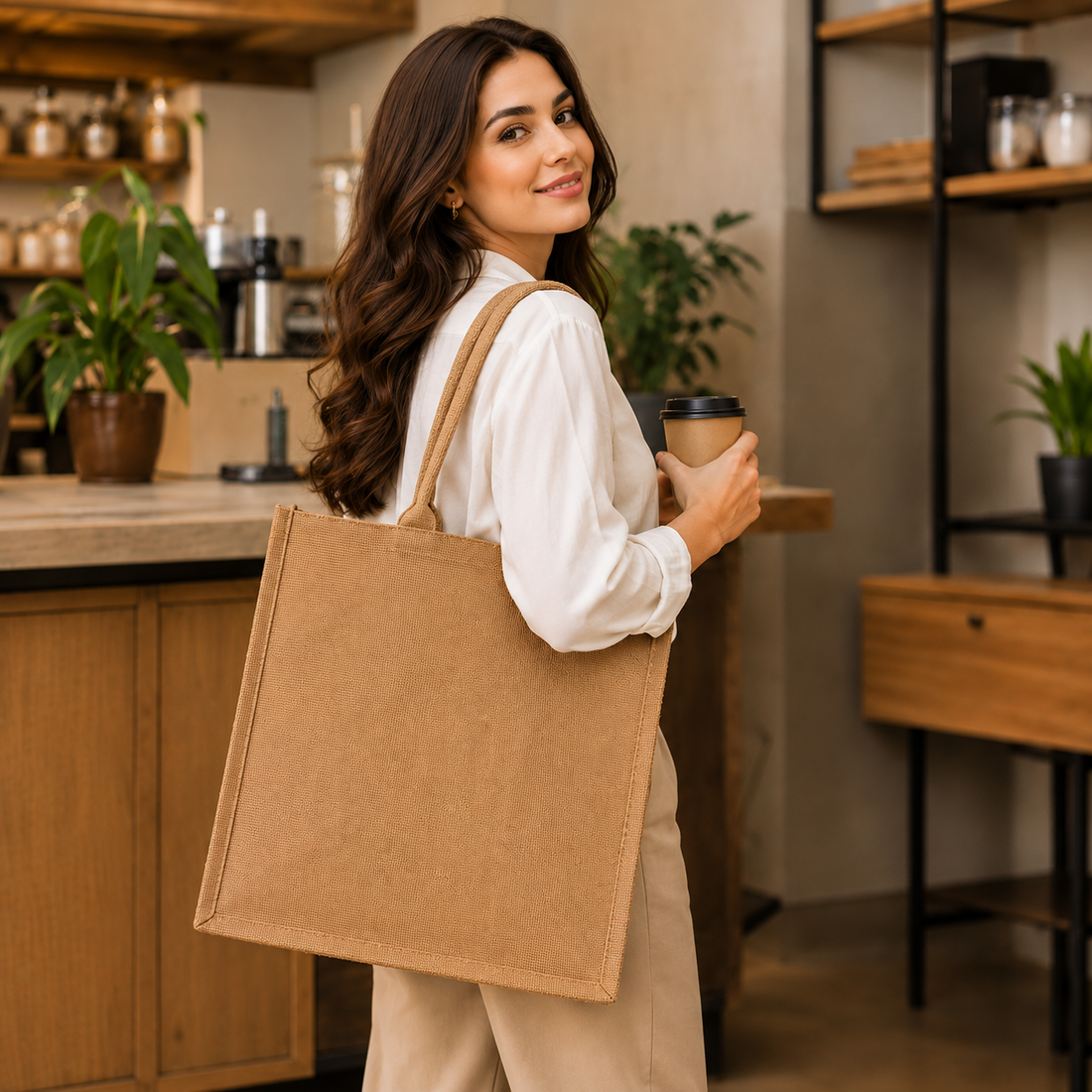 9×11×4 Natural Jute Tote Bag | 350 GSM