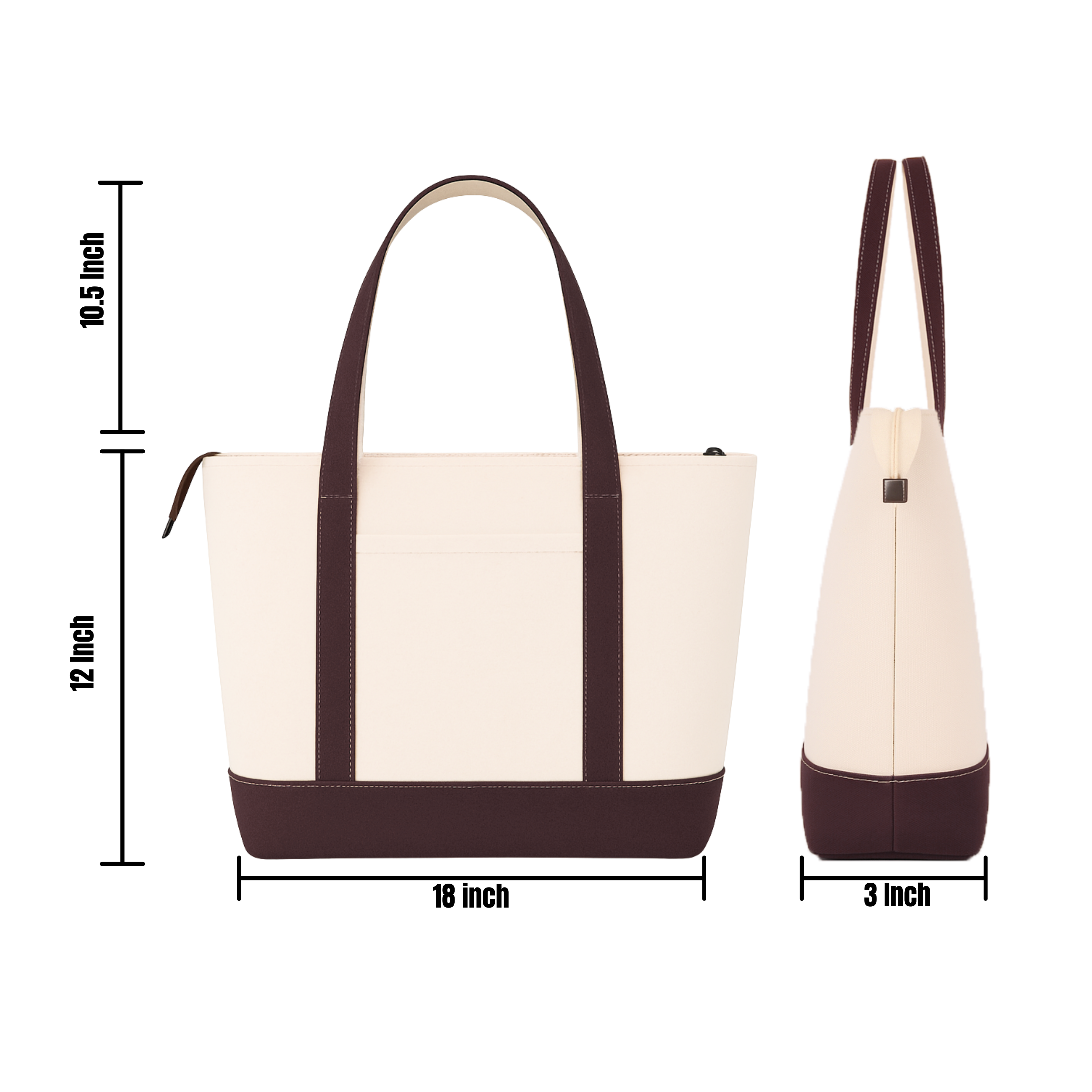 Brown Classic Women Office Bag