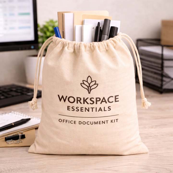 Custom 8x10 Inch Cotton Drawstring Bag | 150 GSM