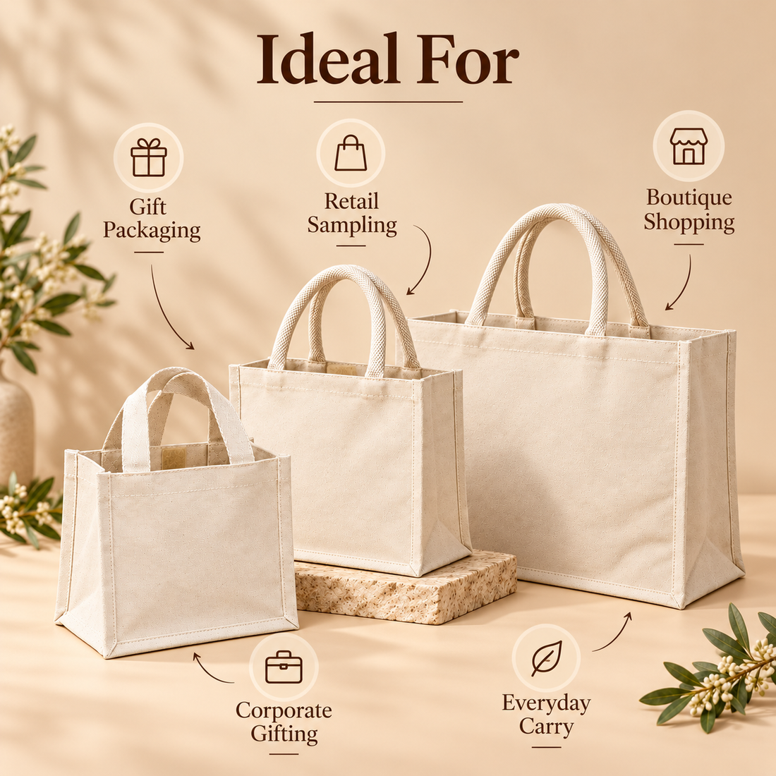 Cotton Canvas Gusset & Gift Bag Sample Kit
