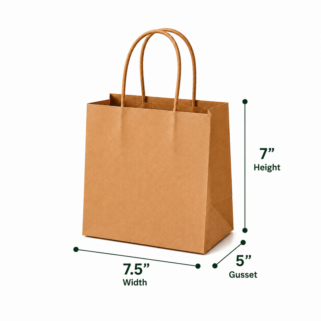 7.5x7x5 Kraft Paper Bag | 110 GSM