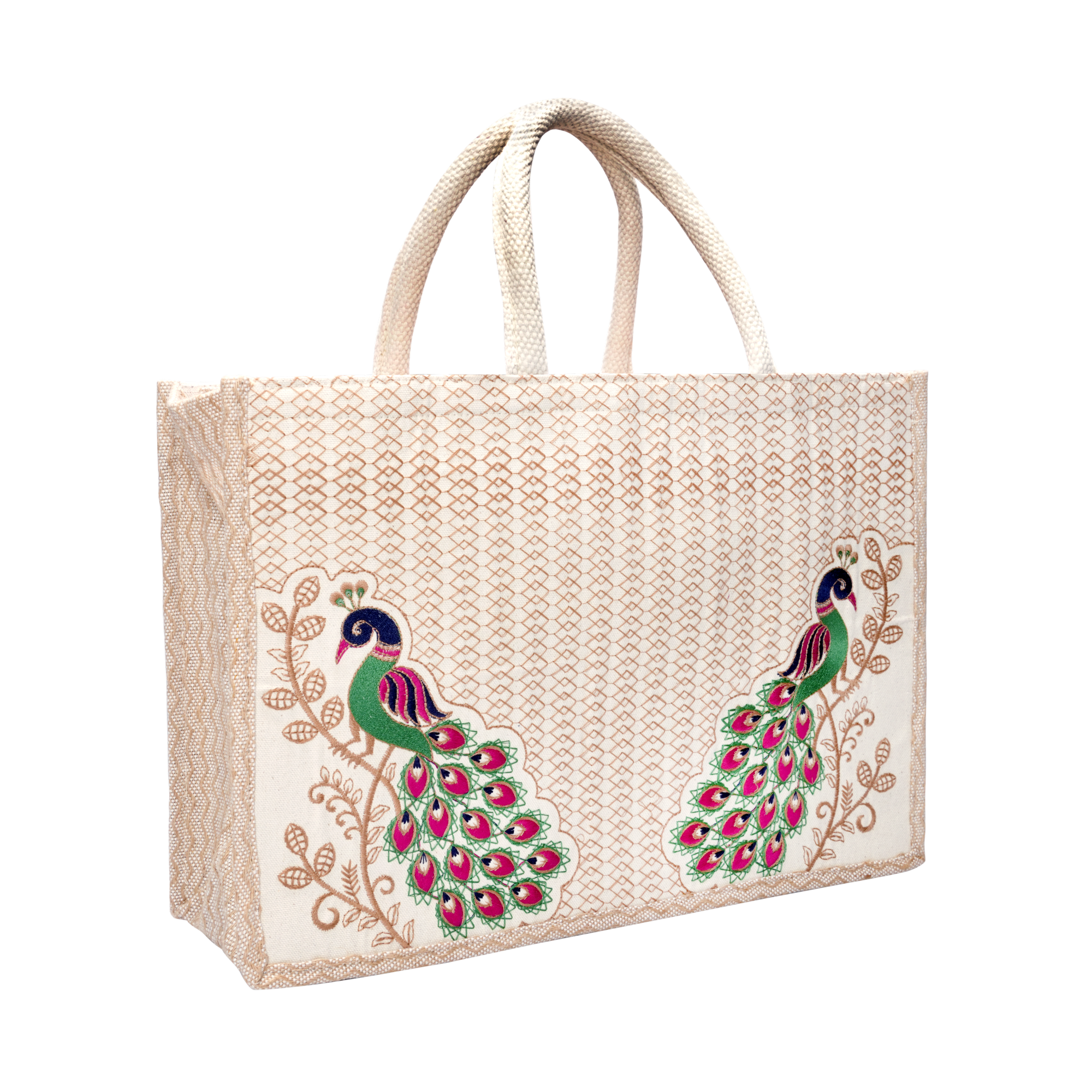 Twin Peacock Hamper Bag