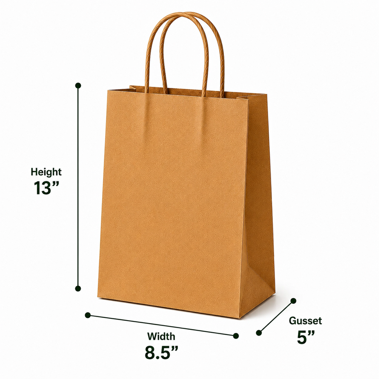 8.5x13x5 Kraft Paper Bag | 110 GSM
