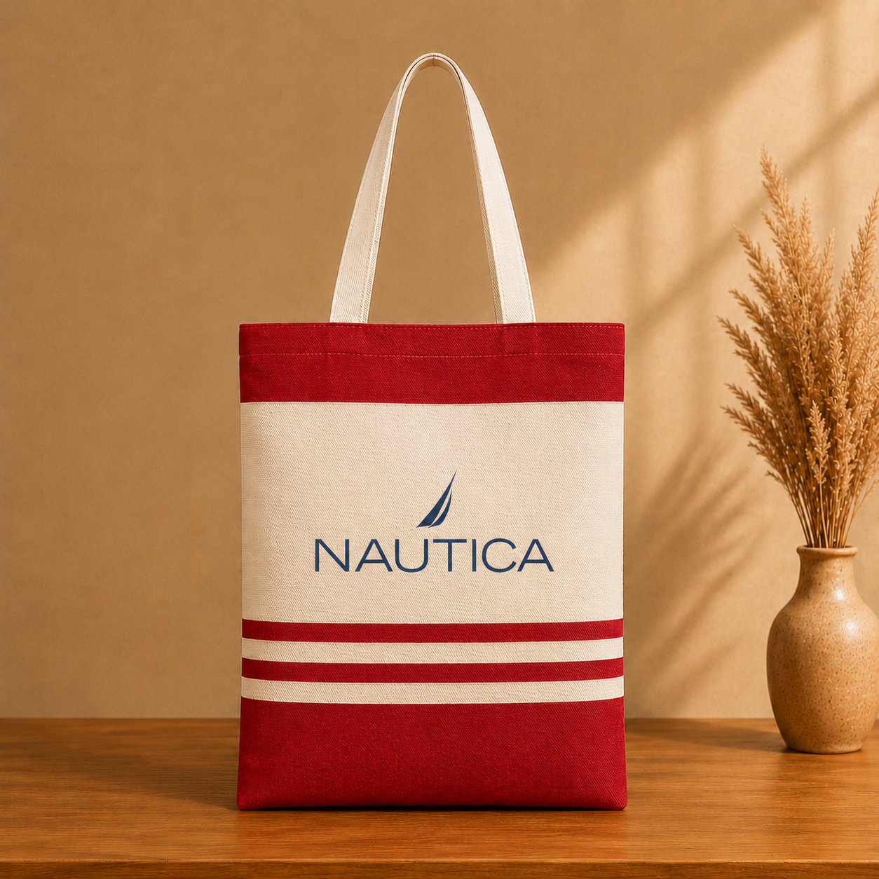 Custom 14x16 Red Tote Bag | 330 GSM