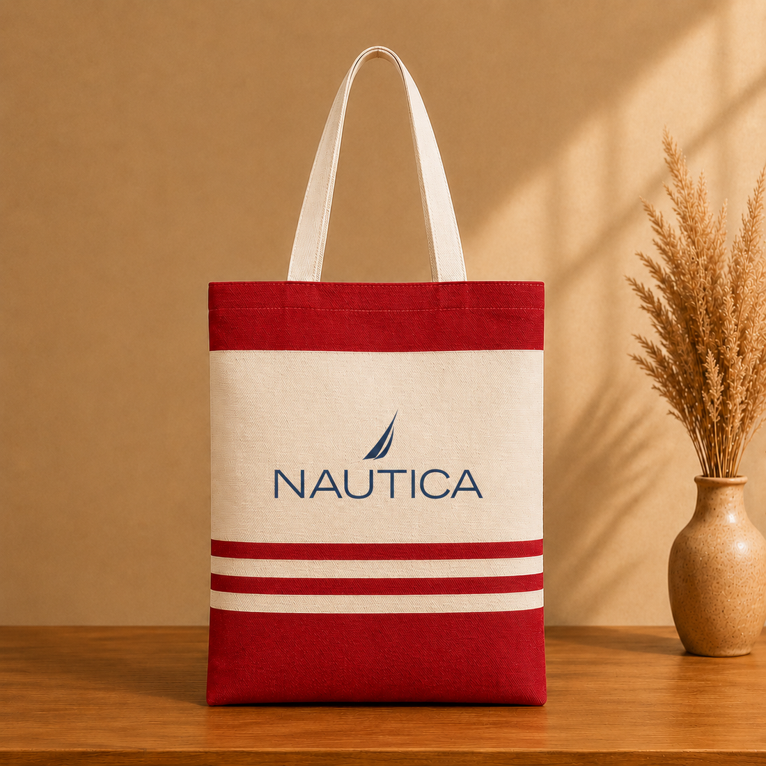 Custom 14x16 Red Tote Bag | 330 GSM