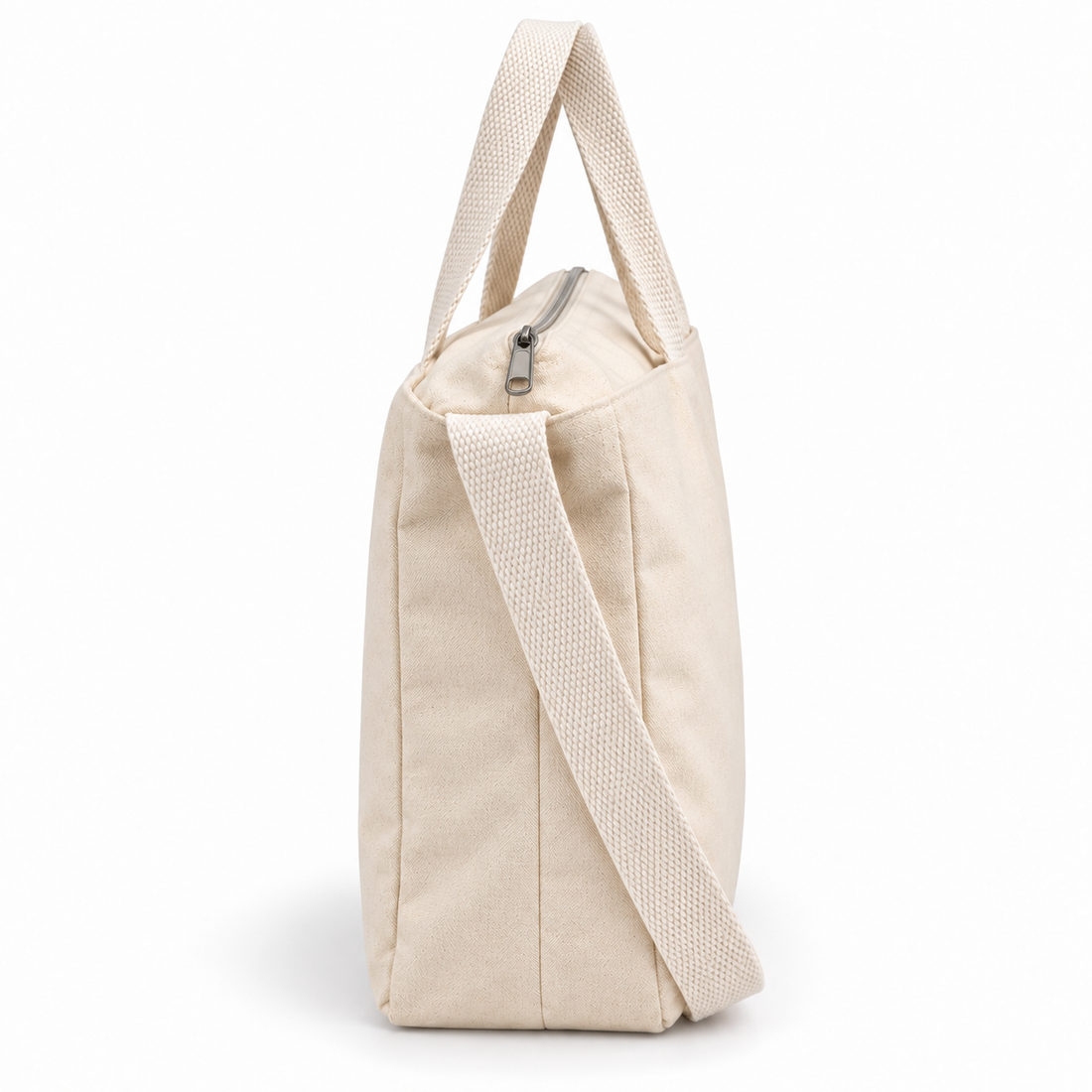 Plain 14×12×4 Canvas Sling Bag with Zip | 330 GSM