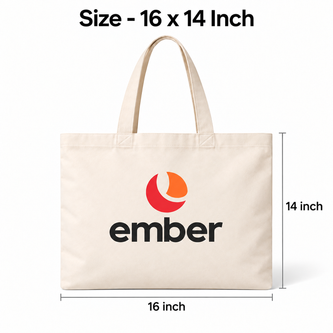 16x14 Inch Cotton Tote Bag | 220 GSM