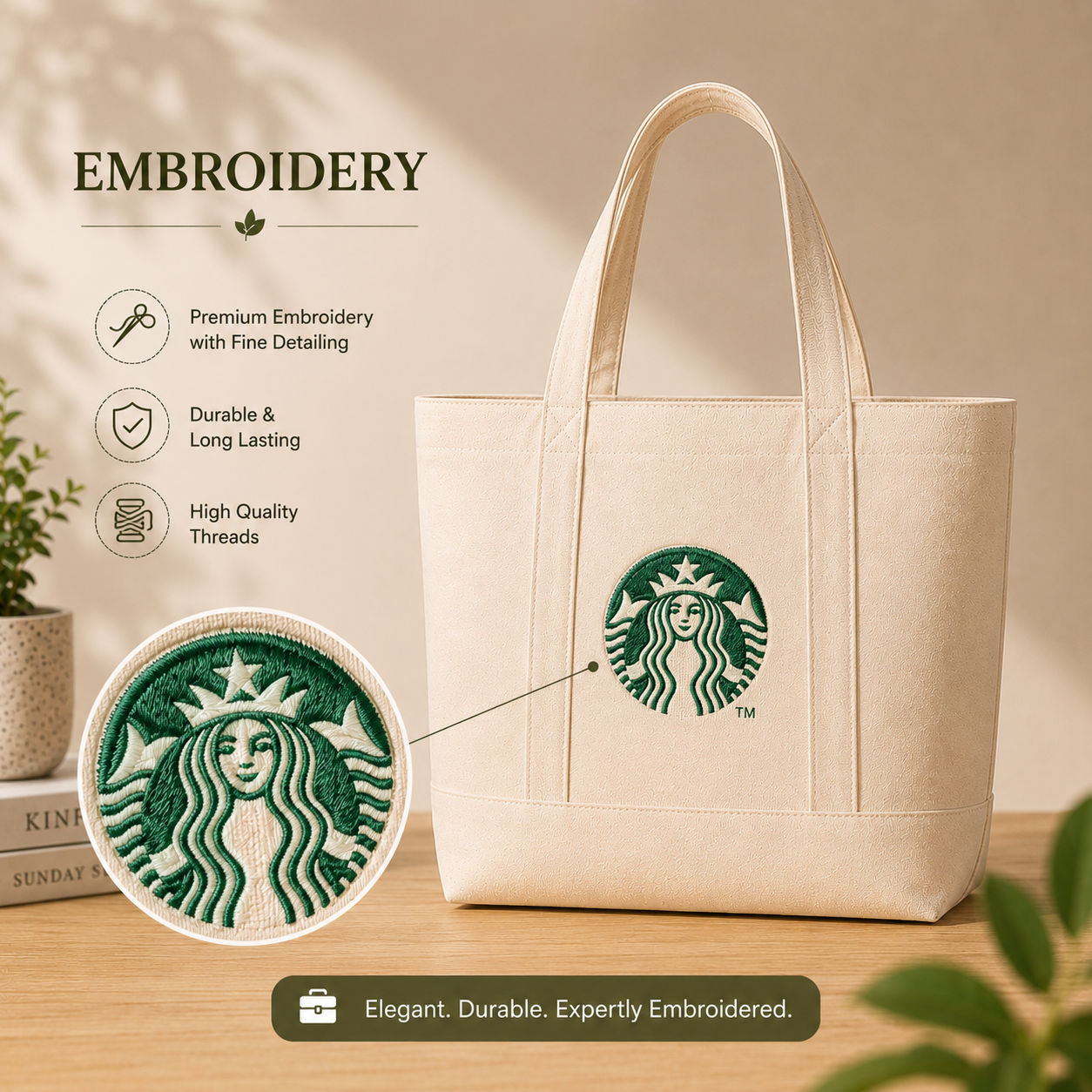 Custom 15x12x5 Cotton Canvas Tote Bag | 400 GSM