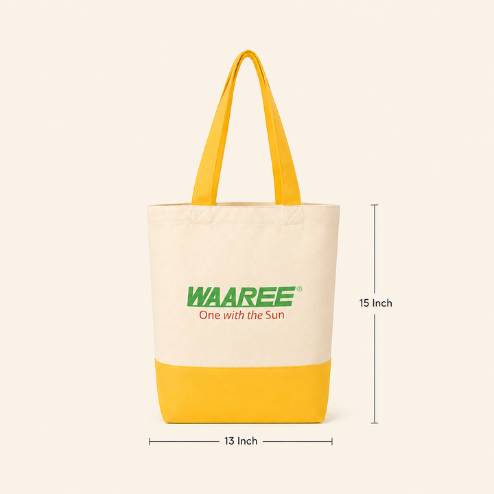Custom 13"x15" Yellow & Beige Tote Bag | 330 GSM