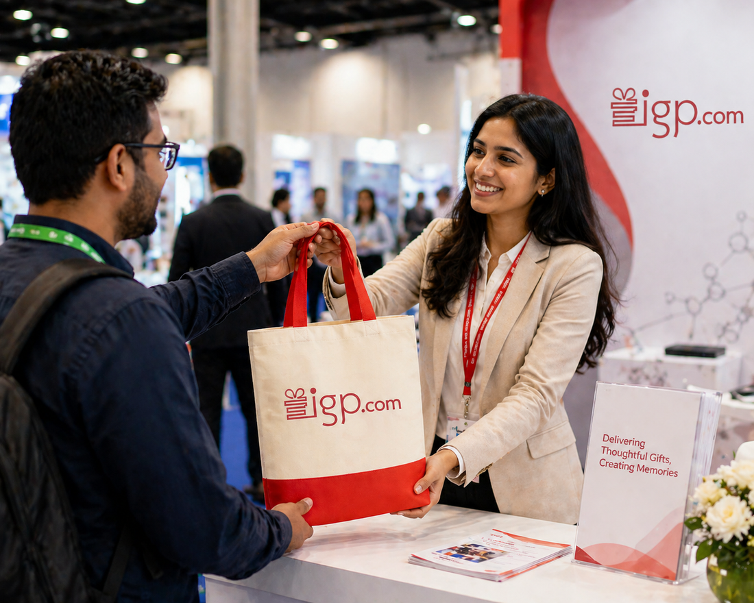 13"x15" Red & Beige Tote Bag | 330 GSM