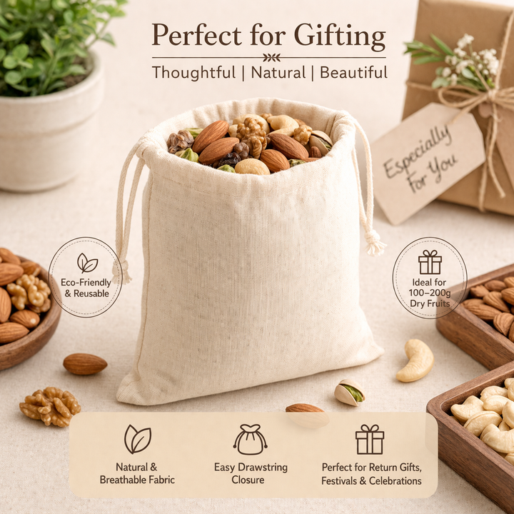 5x7 Inch Cotton Drawstring Bag | 150GSM