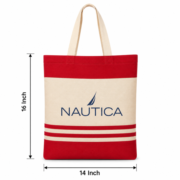 Custom 14x16 Red Tote Bag | 330 GSM