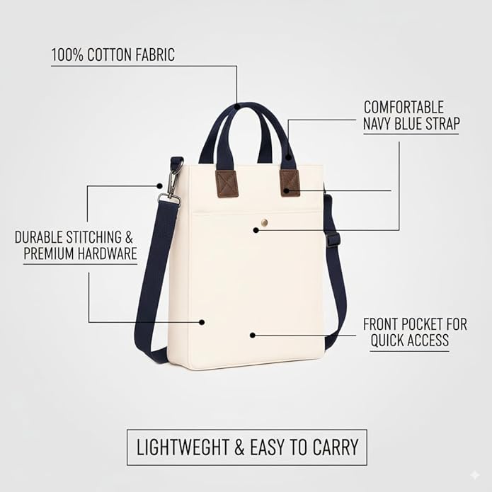 Office Bag for Men and Women - Beige