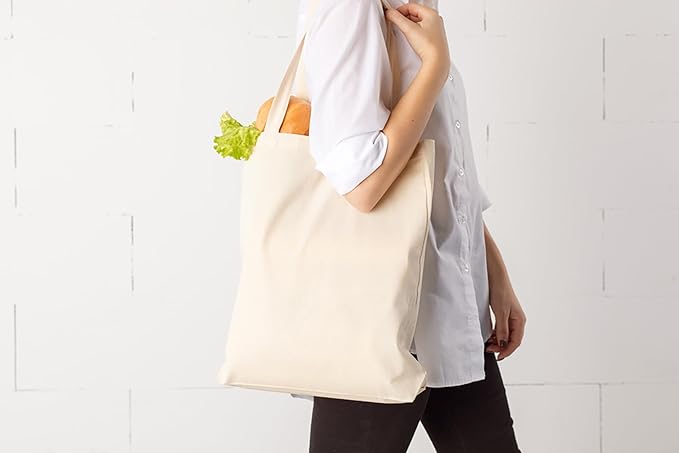 12x14 Inch Cotton Canvas Tote Bag