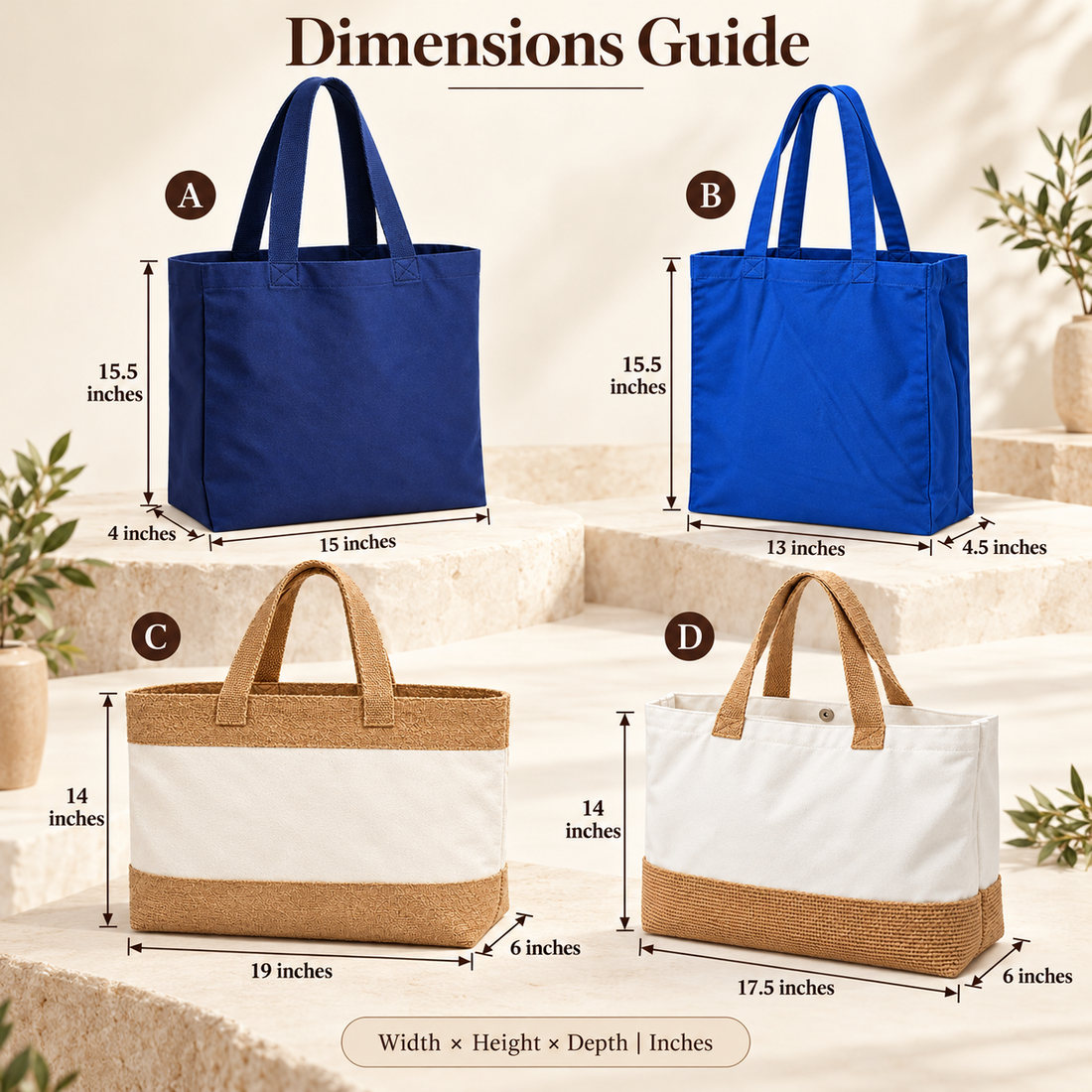 Gusseted Cotton & Juco Tote Sample Kit