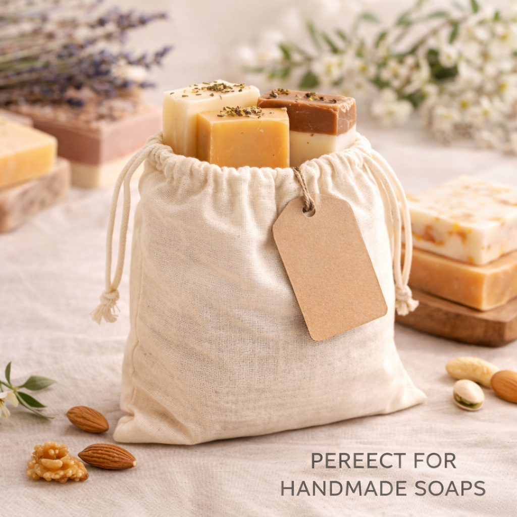 Custom 5x7 Inch Cotton Drawstring Bag | 150GSM