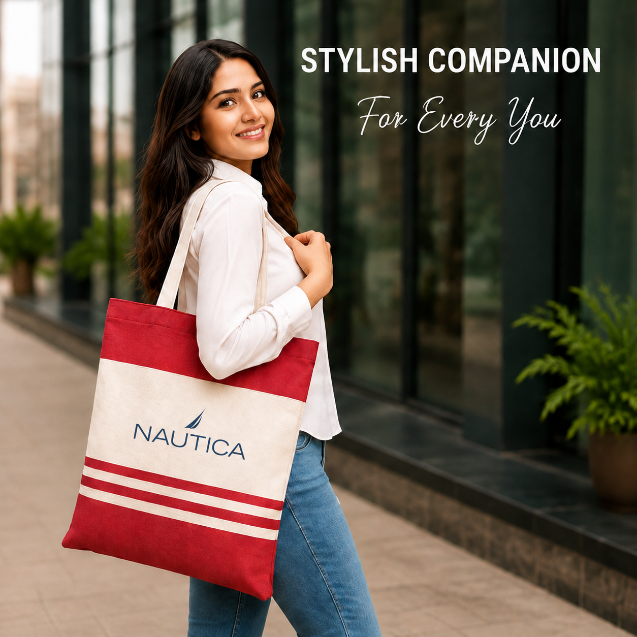 Custom 14x16 Red Tote Bag | 330 GSM