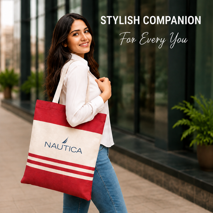 Custom 14x16 Red Tote Bag | 330 GSM